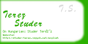 terez studer business card